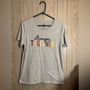 Gray 'Stronger Together' Graphic Tee